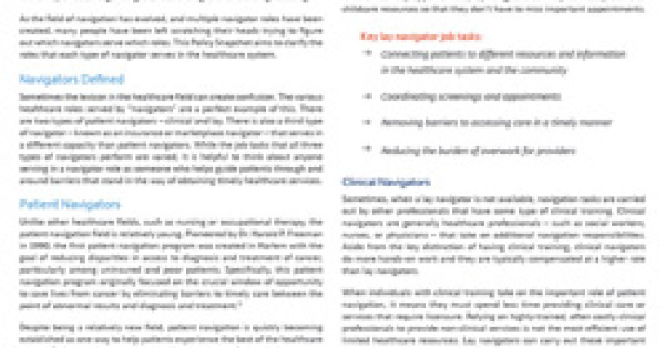 August’s Policy Snapshot Unravels Different Navigator Roles