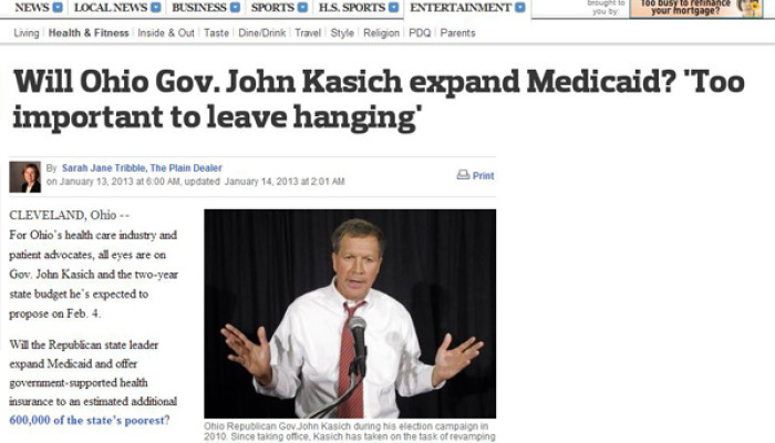 Bill Ryan Quoted in Plain Dealer Medicaid Piece
