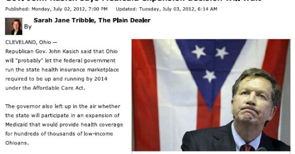 Bill Ryan Quoted in Plain Dealer Story on Medicaid Expansion
