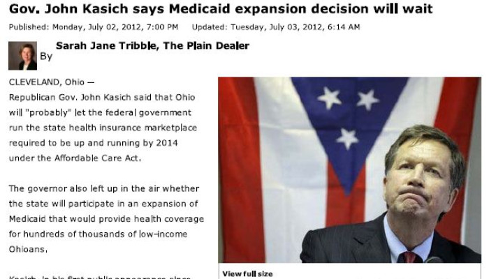Bill Ryan Quoted in Plain Dealer Story on Medicaid Expansion