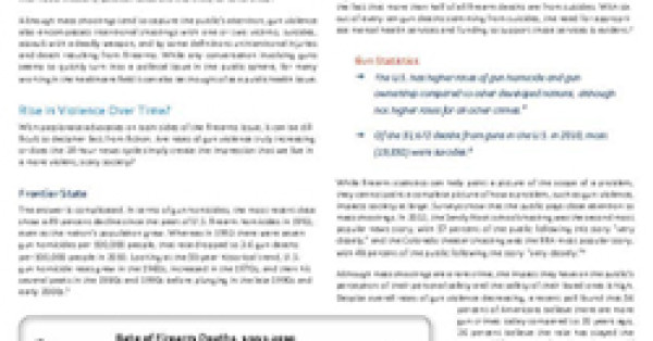 July’s Policy Snapshot Examines Gun Violence as a Public Health Issue