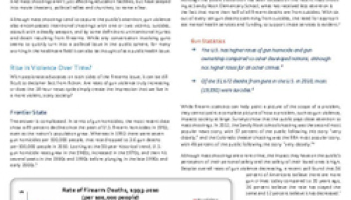 July’s Policy Snapshot Examines Gun Violence as a Public Health Issue