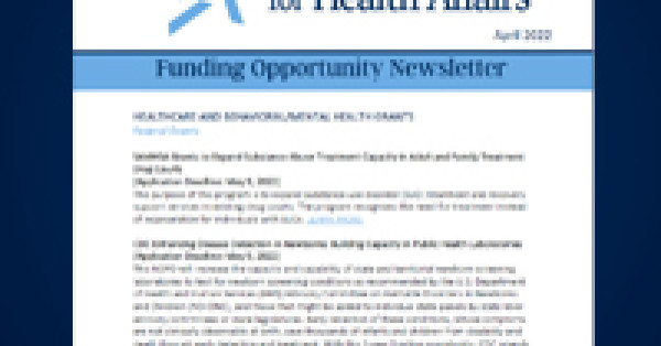 May Funding Opportunity Newsletter Published