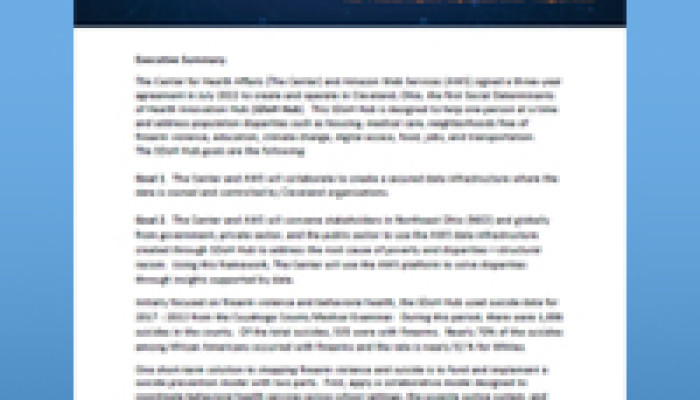 SDoH Innovation Hub Issues Analysis, Recommends Solutions on Behavioral Health and Gun Violence