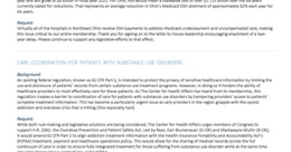 The Center Advocates for Northeast Ohio Hospitals During Hill Visits