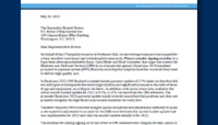 The Center Asks NEO Lawmakers for Help on Inpatient Reimbursement