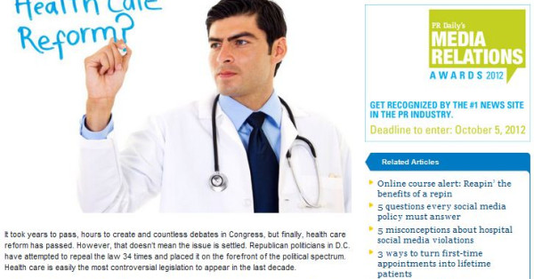 The Center for Health Affairs Highlighted in Ragan Health Reform Piece