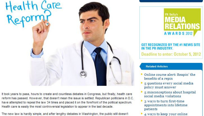 The Center for Health Affairs Highlighted in Ragan Health Reform Piece